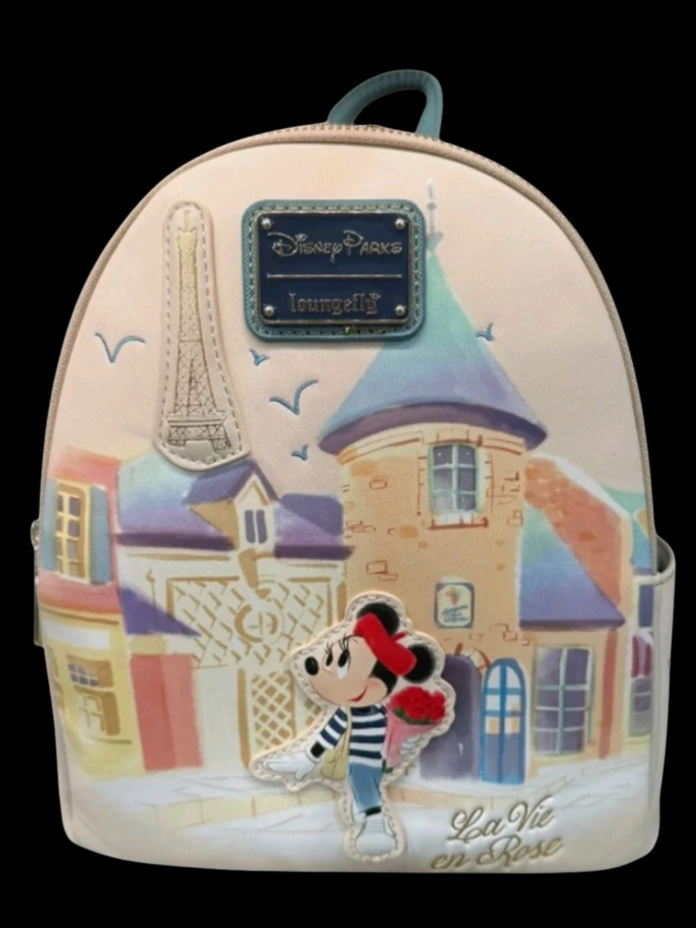 Loungefly Disney Parks EPCOT France Minnie Mouse La Vie En Rose Mini Backpack